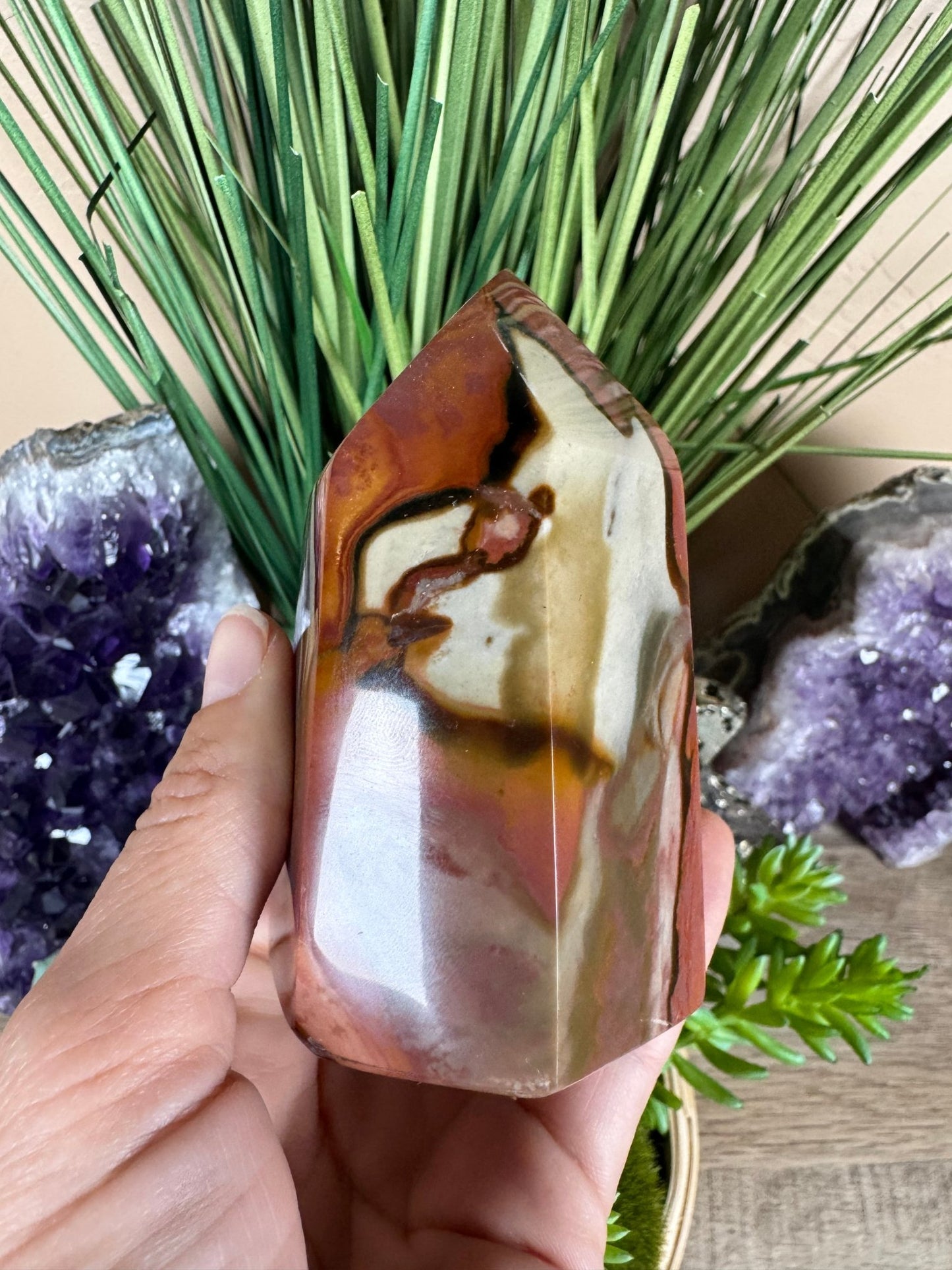 Polychrome Jasper Point 93mm, 3.66in - Purple Door Alchemy