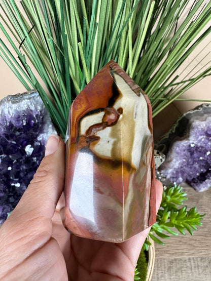 Polychrome Jasper Point 93mm, 3.66in - Purple Door Alchemy