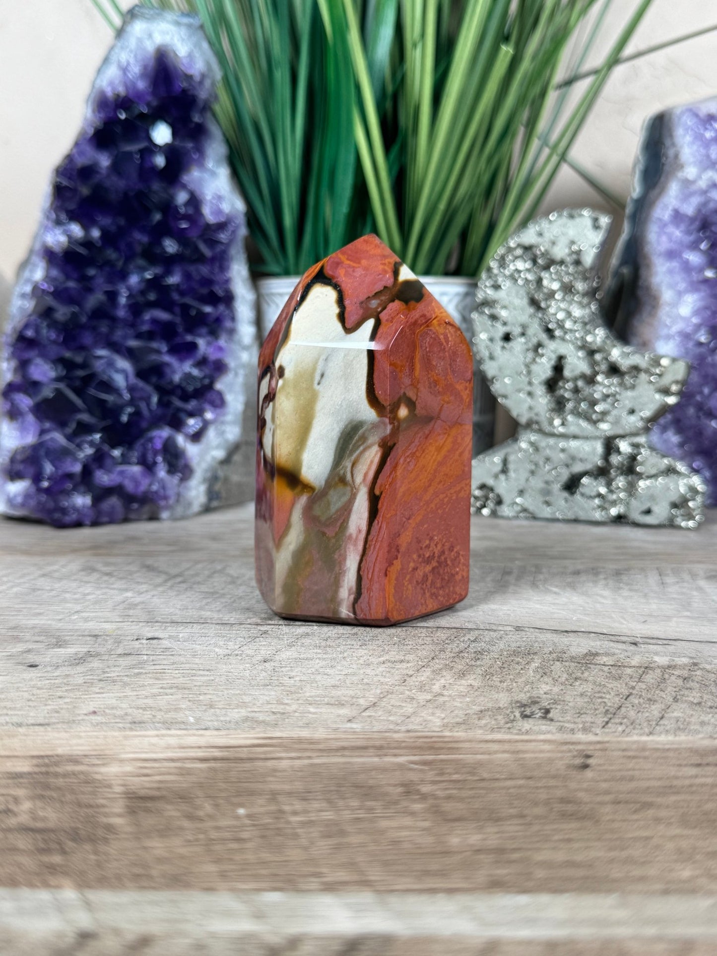 Polychrome Jasper Point 93mm, 3.66in - Purple Door Alchemy