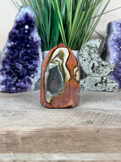 Polychrome Jasper Point 93mm, 3.66in - Purple Door Alchemy