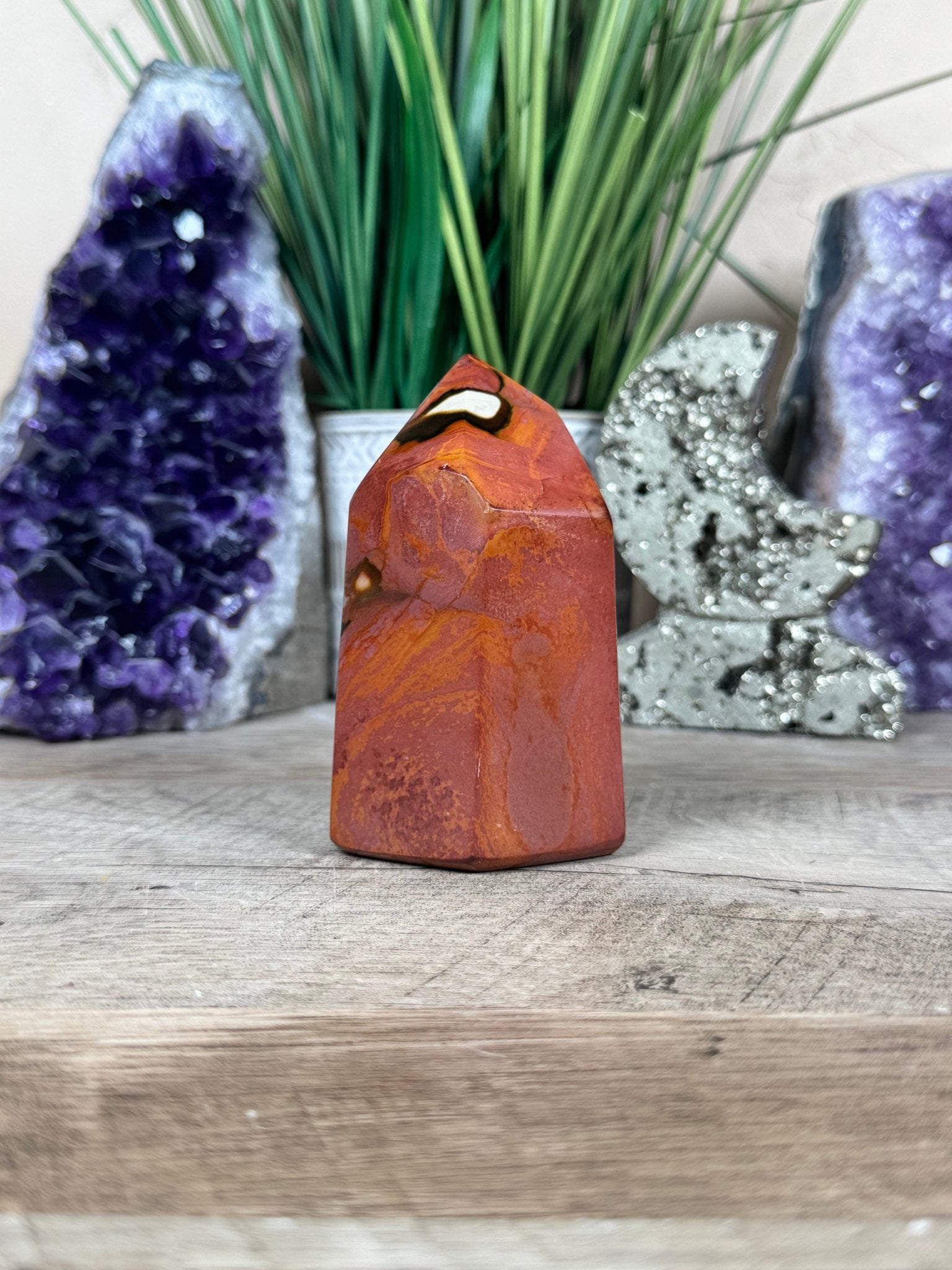 Polychrome Jasper Point 93mm, 3.66in - Purple Door Alchemy