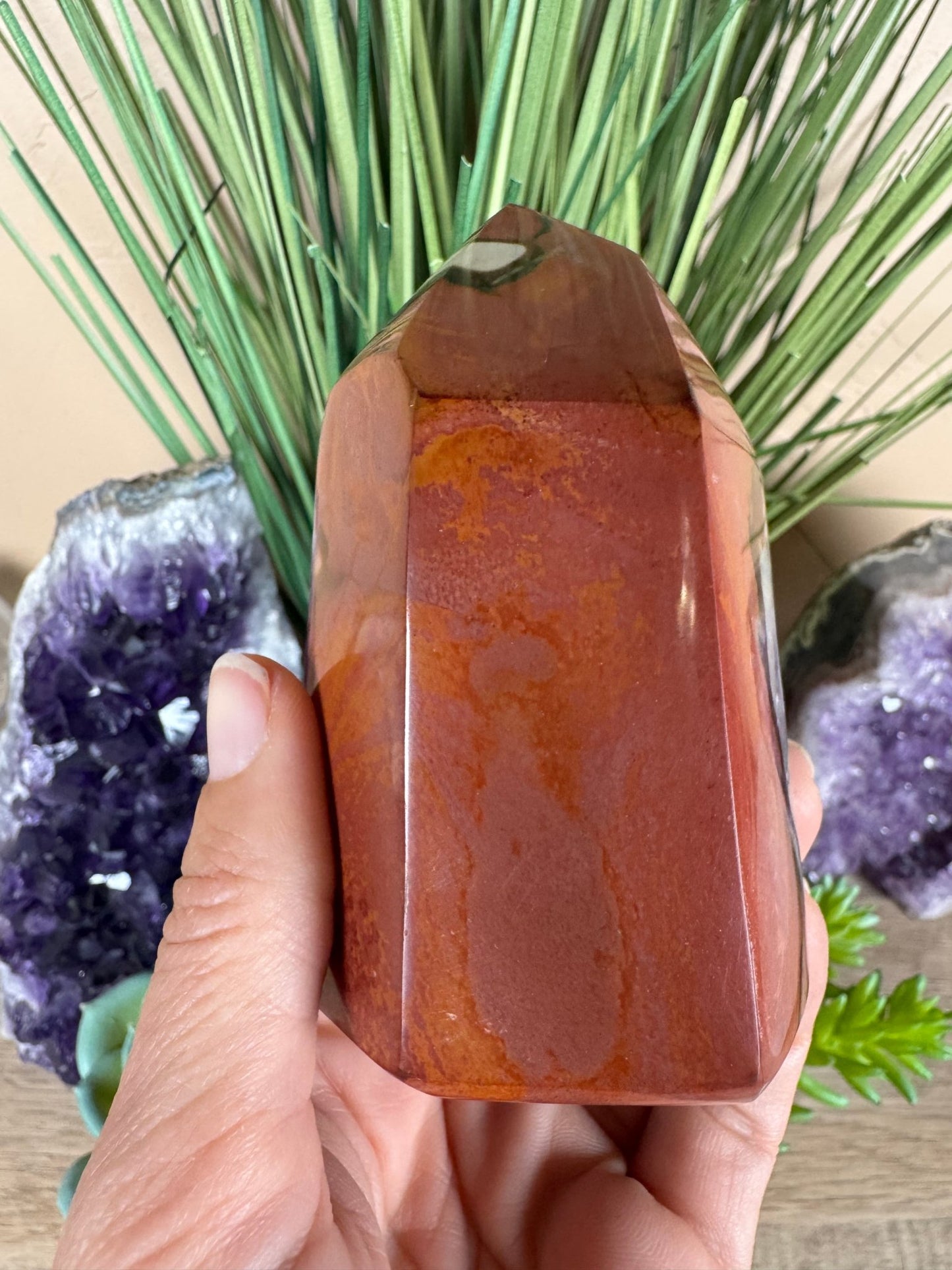 Polychrome Jasper Point 93mm, 3.66in - Purple Door Alchemy