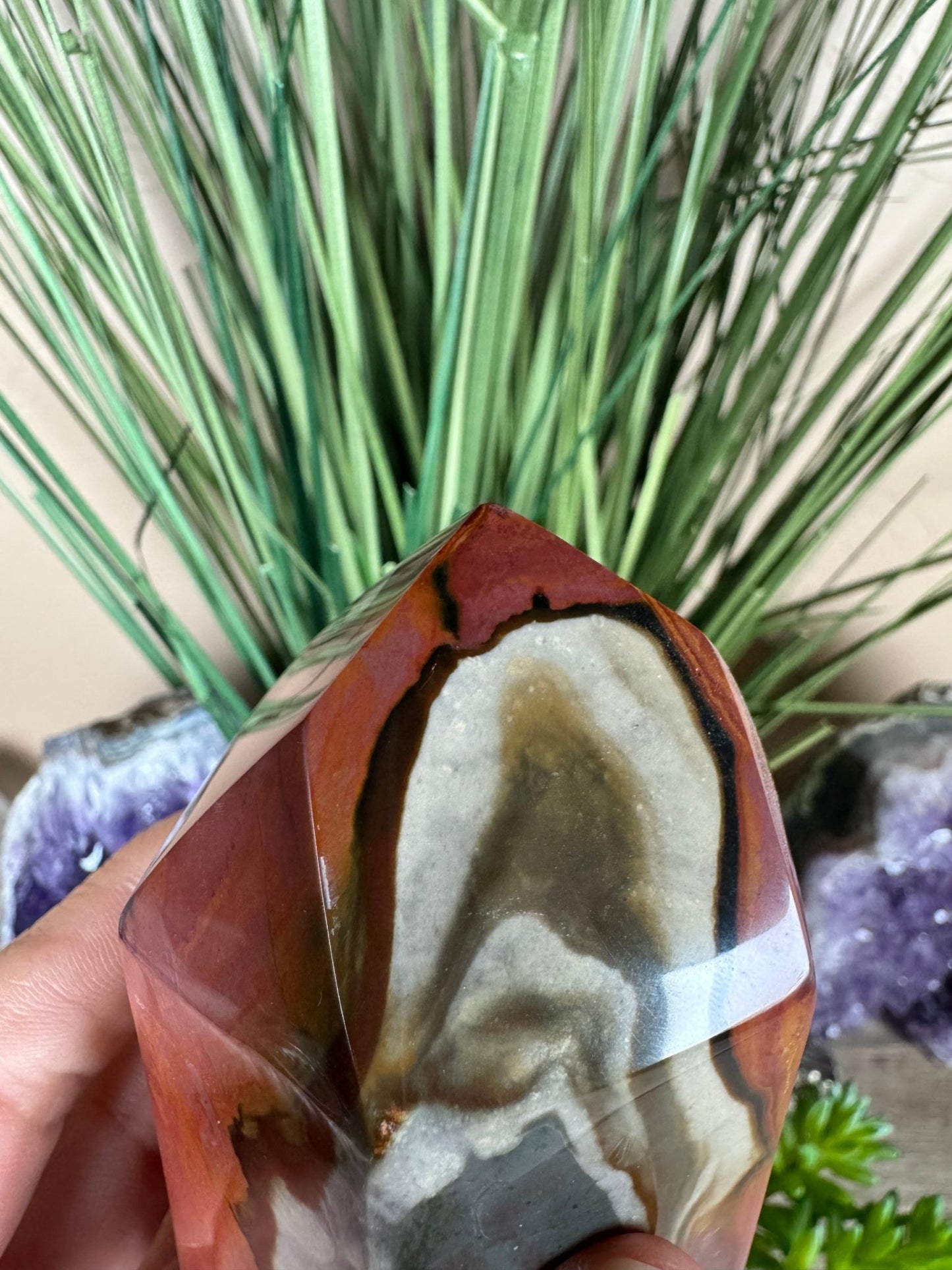 Polychrome Jasper Point 93mm, 3.66in - Purple Door Alchemy