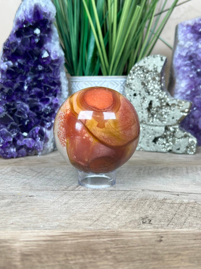 Polychrome Jasper Sphere 70mm (2.75 inches) - Purple Door Alchemy
