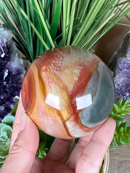 Polychrome Jasper Sphere 70mm (2.75 inches) - Purple Door Alchemy