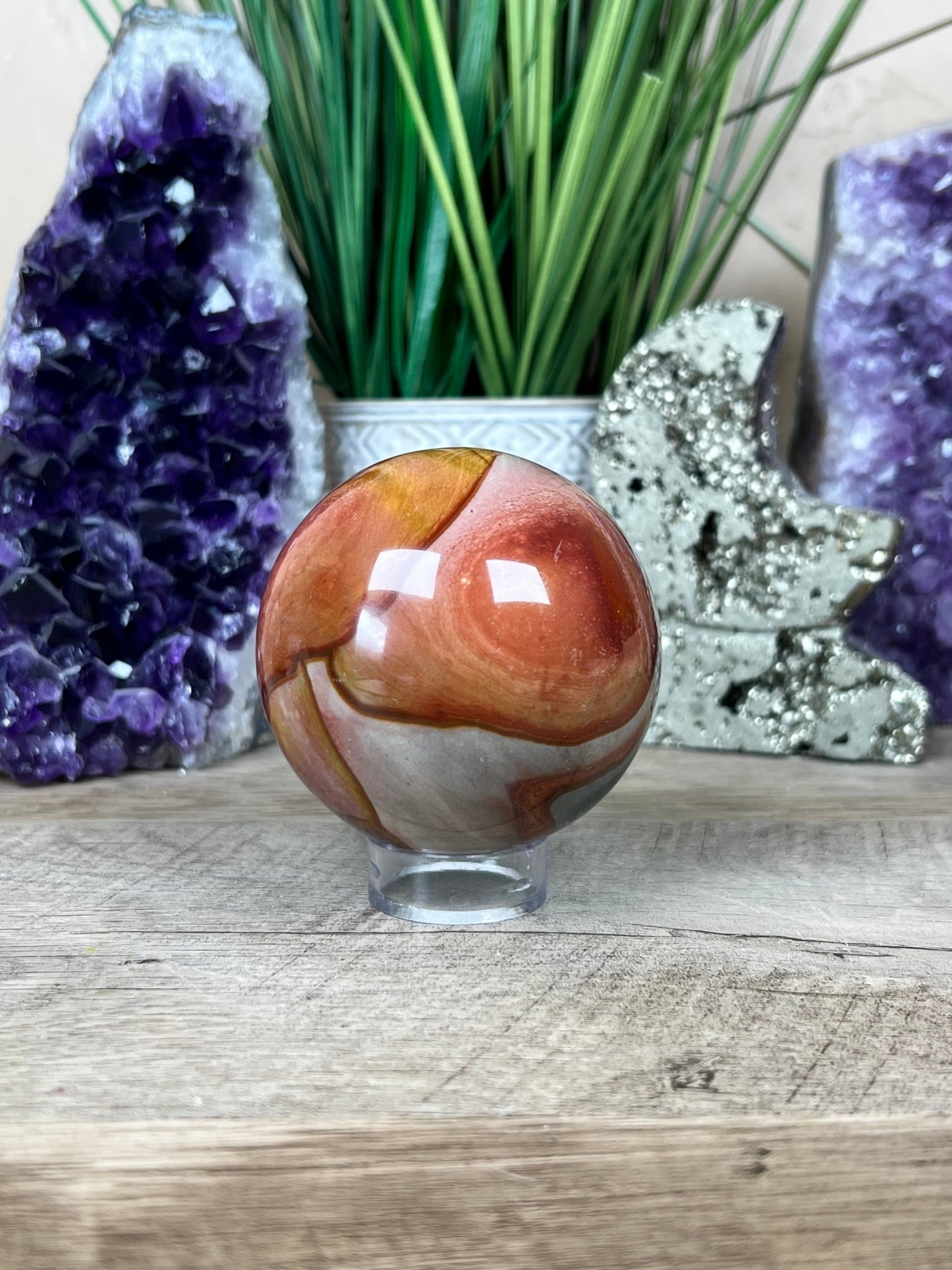 Polychrome Jasper Sphere 70mm (2.75 inches) - Purple Door Alchemy