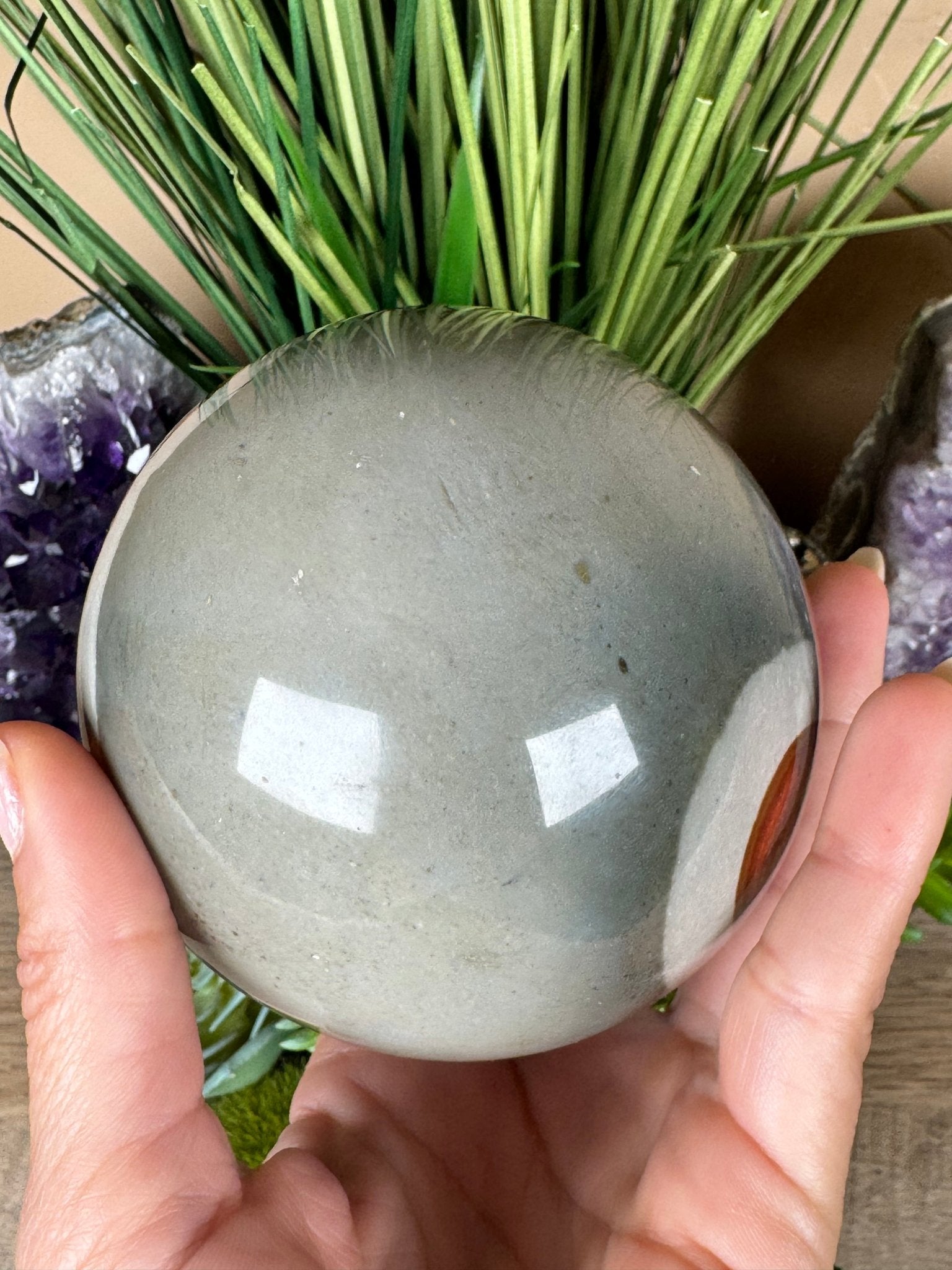 Polychrome Jasper Sphere 91mm (3.58 inches) - Purple Door Alchemy