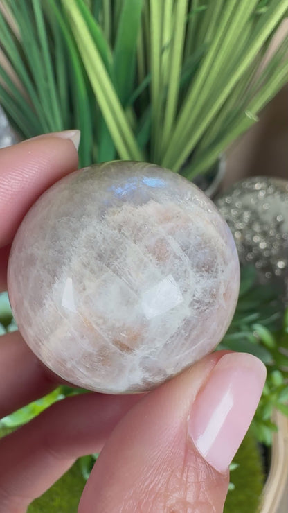 Moonstone Sunstone Sphere 33mm/1.33in