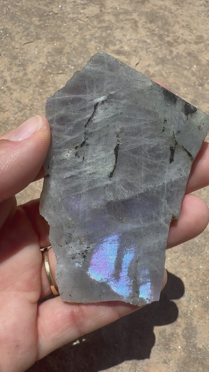 Purple Flash Labradorite Polished Slab 63g