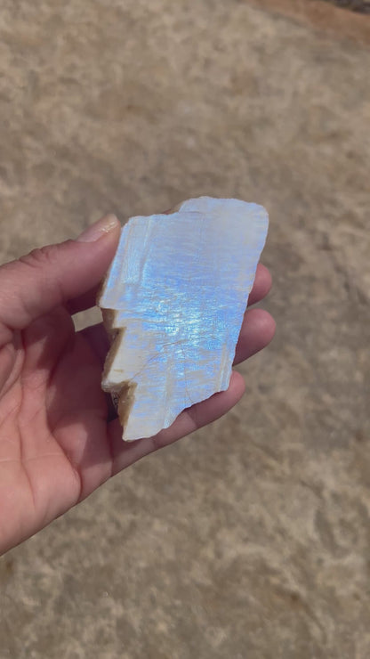 Blue Flash Moonstone Polished Slab 84g