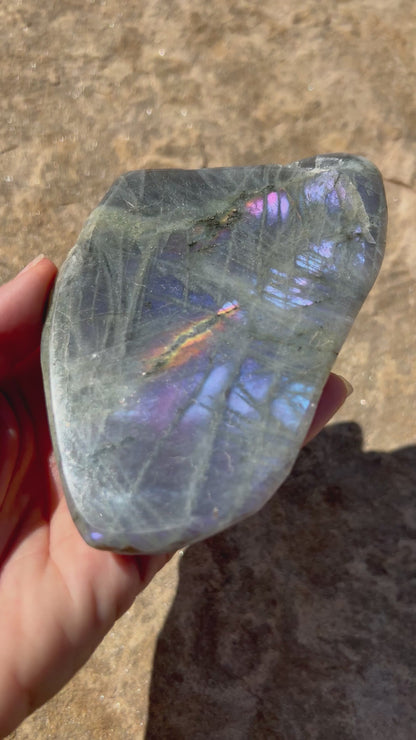 Purple Flash Labradorite Polished Slab 220g