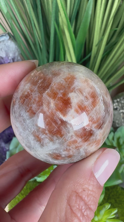 Moonstone Sunstone Sphere 45mm/1.79in