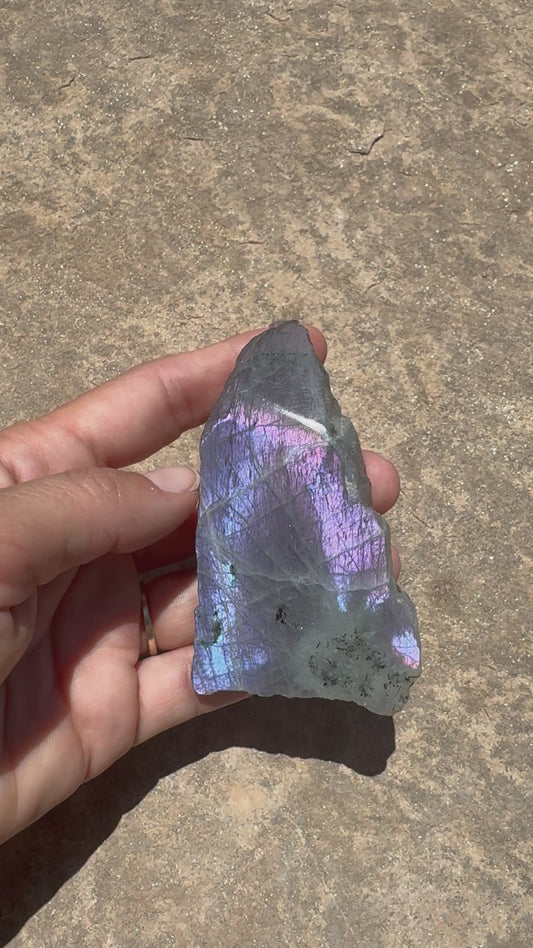 Purple Flash Labradorite Polished Slab 97g