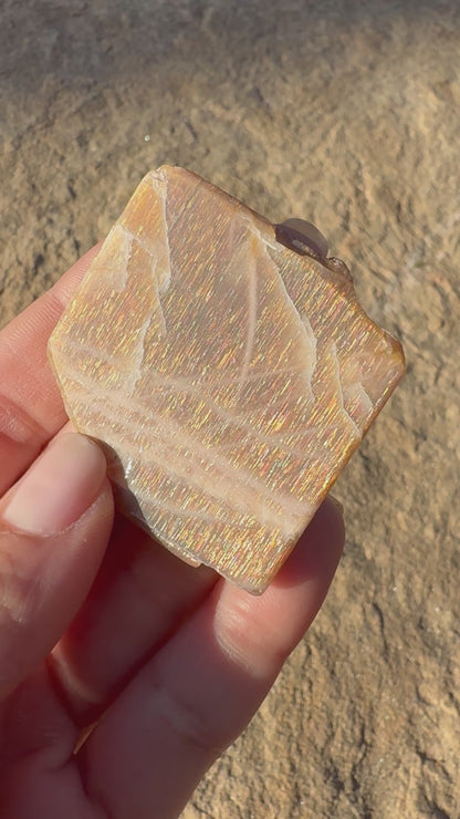 Moonstone with Sunstone Slab 30g