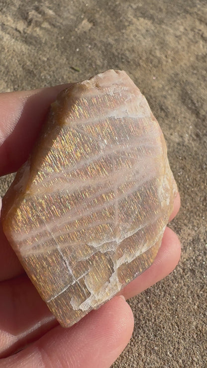 Moonstone with Sunstone Slab 32g