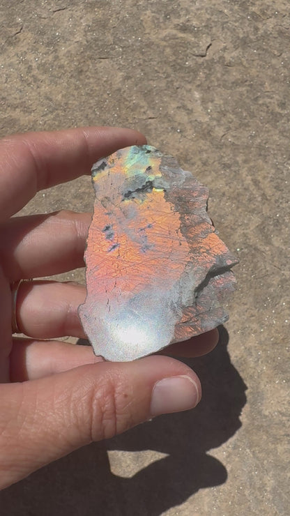 Golden Flash Labradorite Polished Slab 52g