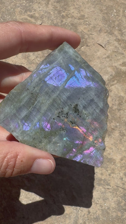 Purple Flash Labradorite Polished Slab 88g