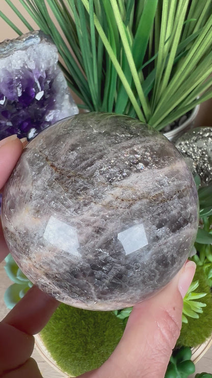 Black Moonstone Sphere 69mm