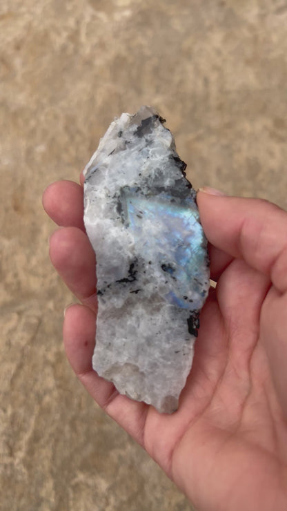 Rainbow Moonstone Polished Slab 58g