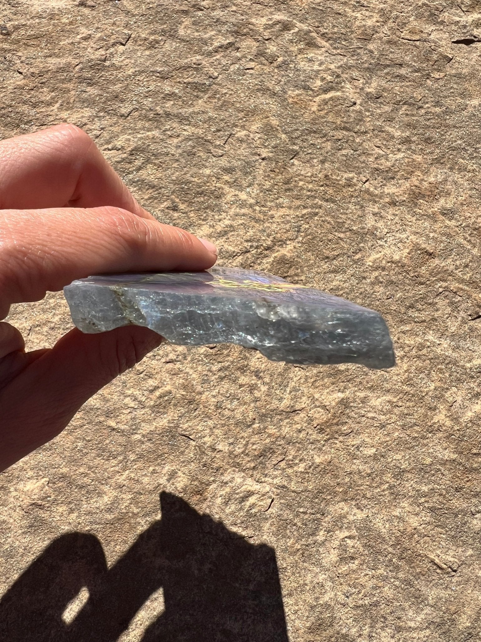 Purple Flash Labradorite Polished Slab 112g - Purple Door Alchemy