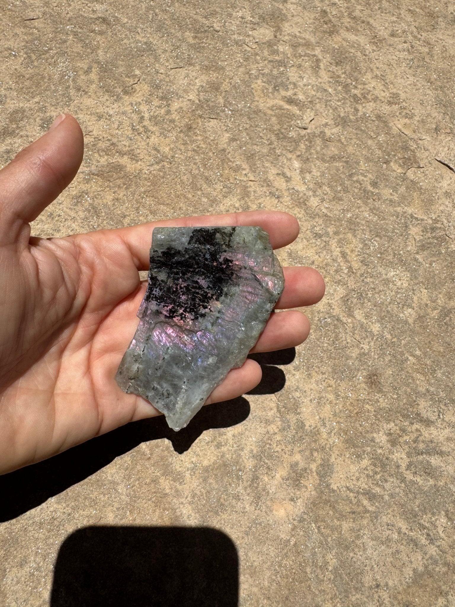 Purple Flash Labradorite Polished Slab 63g - Purple Door Alchemy