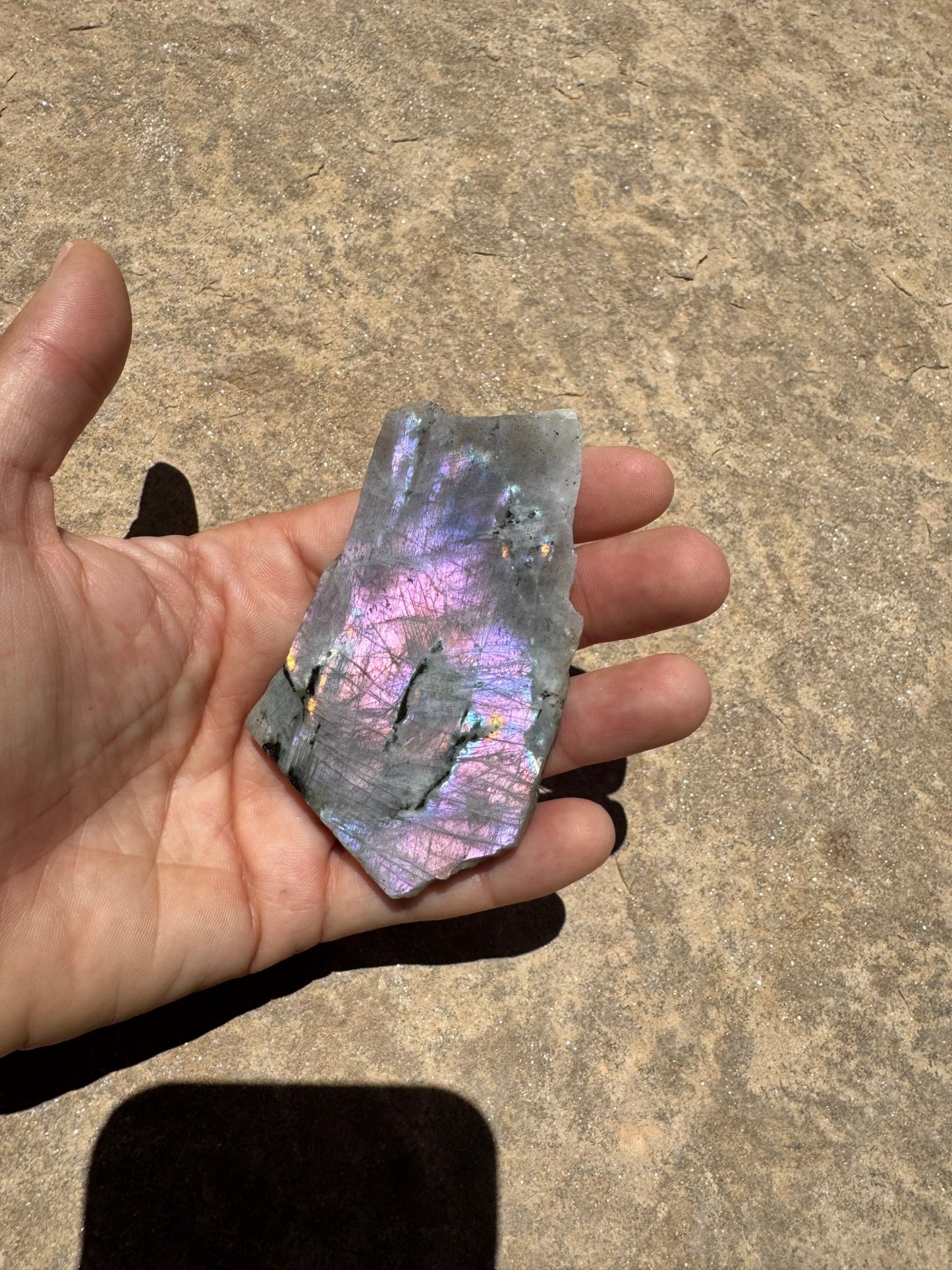 Purple Flash Labradorite Polished Slab 63g - Purple Door Alchemy