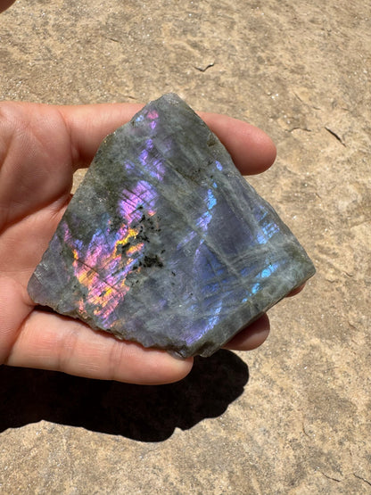 Purple Flash Labradorite Polished Slab 88g - Purple Door Alchemy
