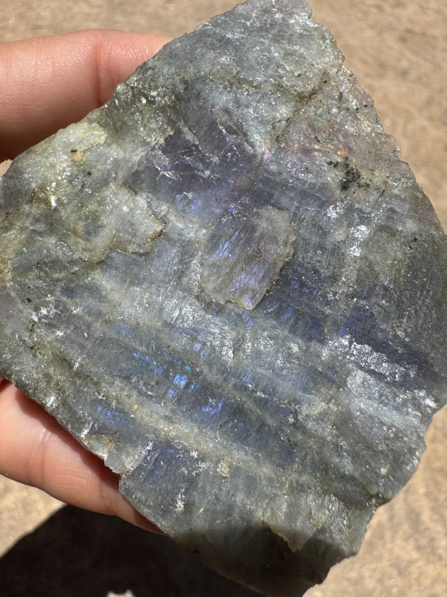 Purple Flash Labradorite Polished Slab 88g - Purple Door Alchemy
