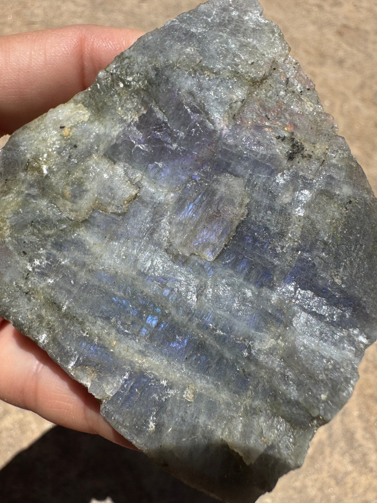 Purple Flash Labradorite Polished Slab 88g - Purple Door Alchemy
