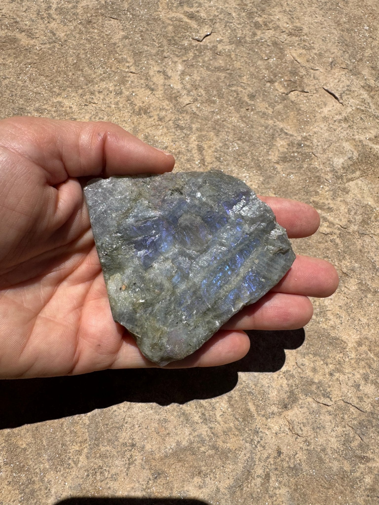 Purple Flash Labradorite Polished Slab 88g - Purple Door Alchemy