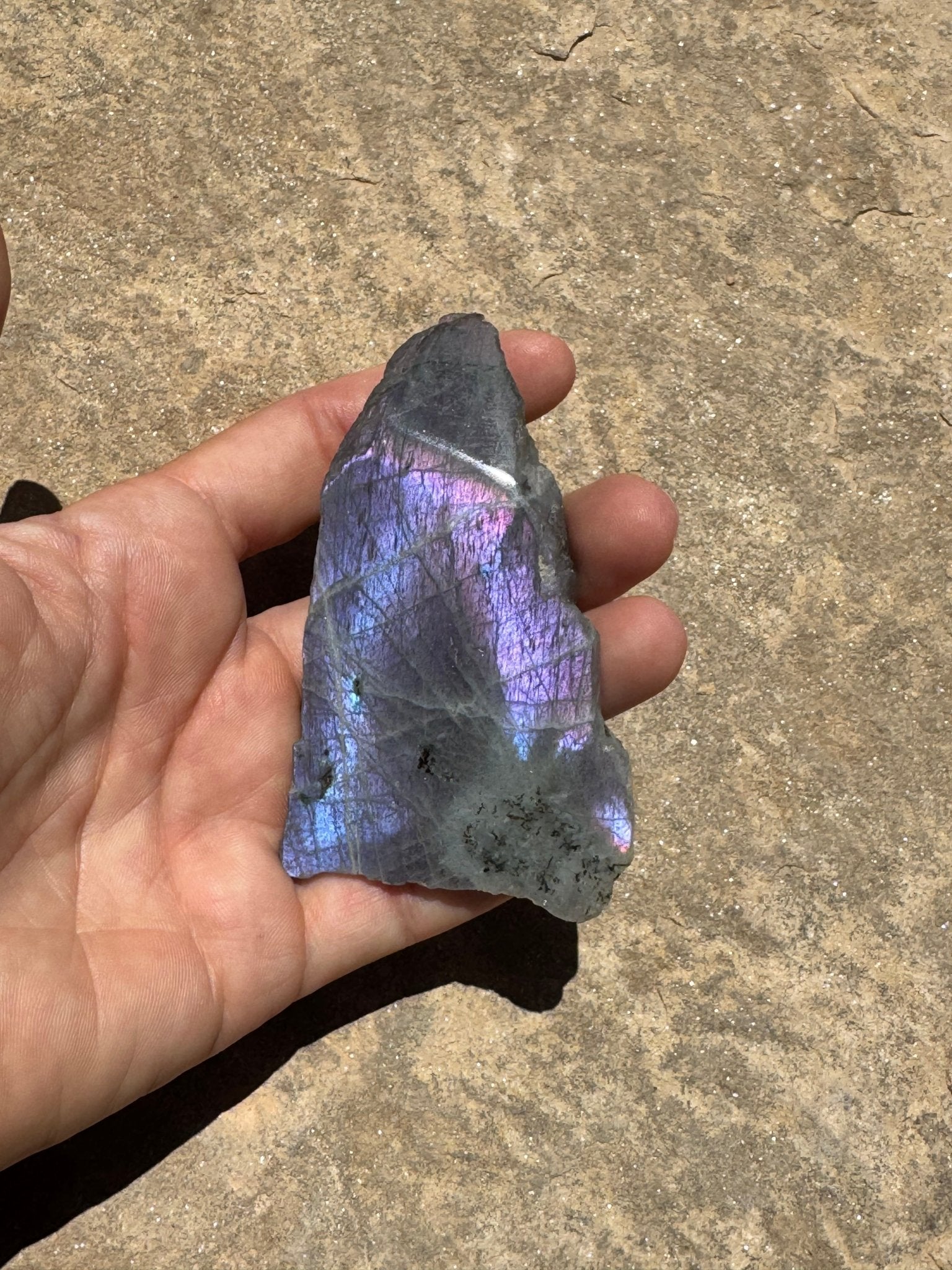 Purple Flash Labradorite Polished Slab 97g - Purple Door Alchemy
