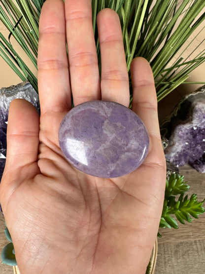 Purple Jade Palm Stone - Purple Door Alchemy
