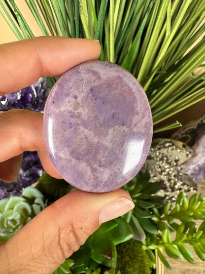 Purple Jade Palm Stone - Purple Door Alchemy