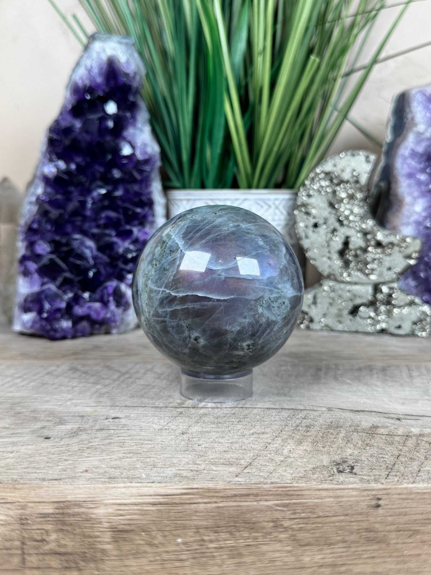 Purple Labradorite Sphere 73mm/2.9in - Purple Door Alchemy