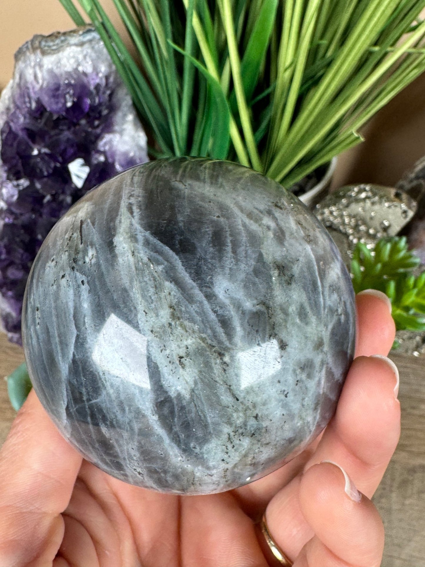 Purple Labradorite Sphere 73mm/2.9in - Purple Door Alchemy