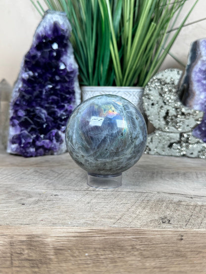 Purple Labradorite Sphere 73mm/2.9in - Purple Door Alchemy
