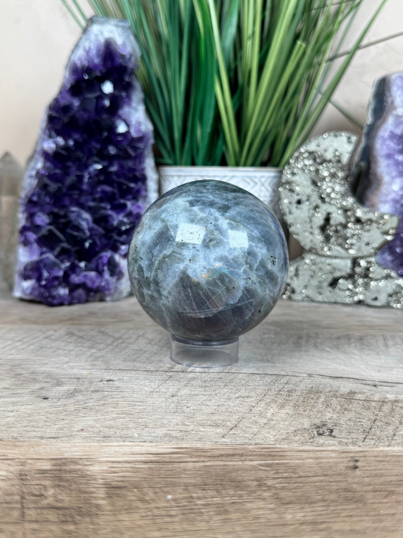 Purple Labradorite Sphere 73mm/2.9in - Purple Door Alchemy