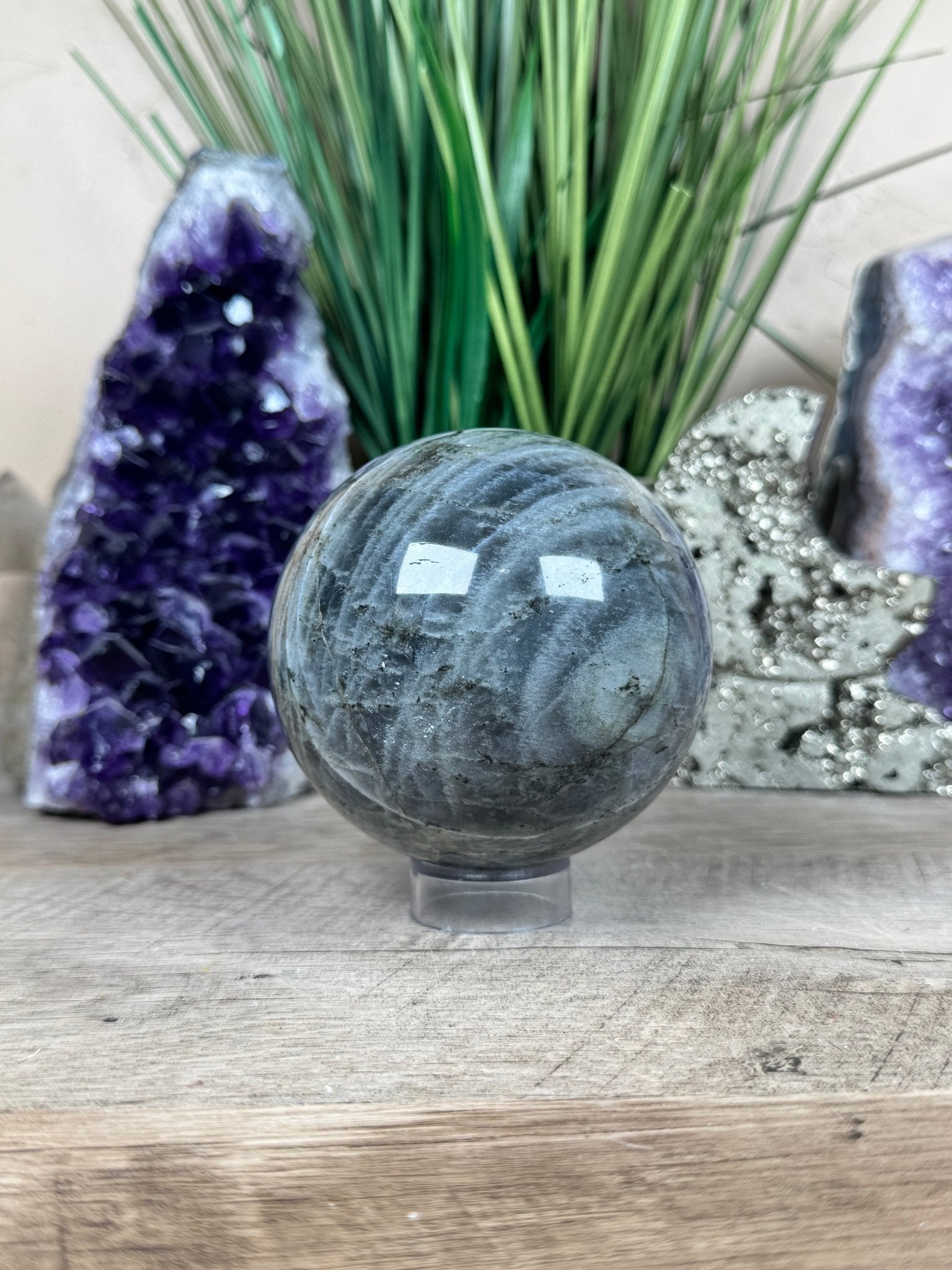 Purple Labradorite Sphere 85mm/3.3in - Purple Door Alchemy