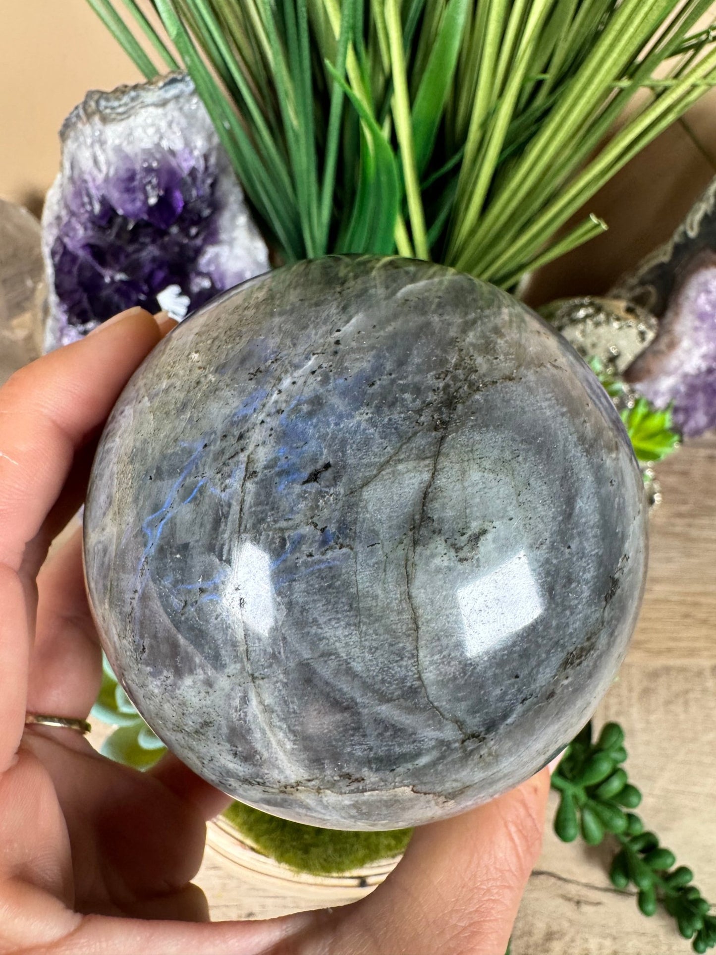 Purple Labradorite Sphere 85mm/3.3in - Purple Door Alchemy
