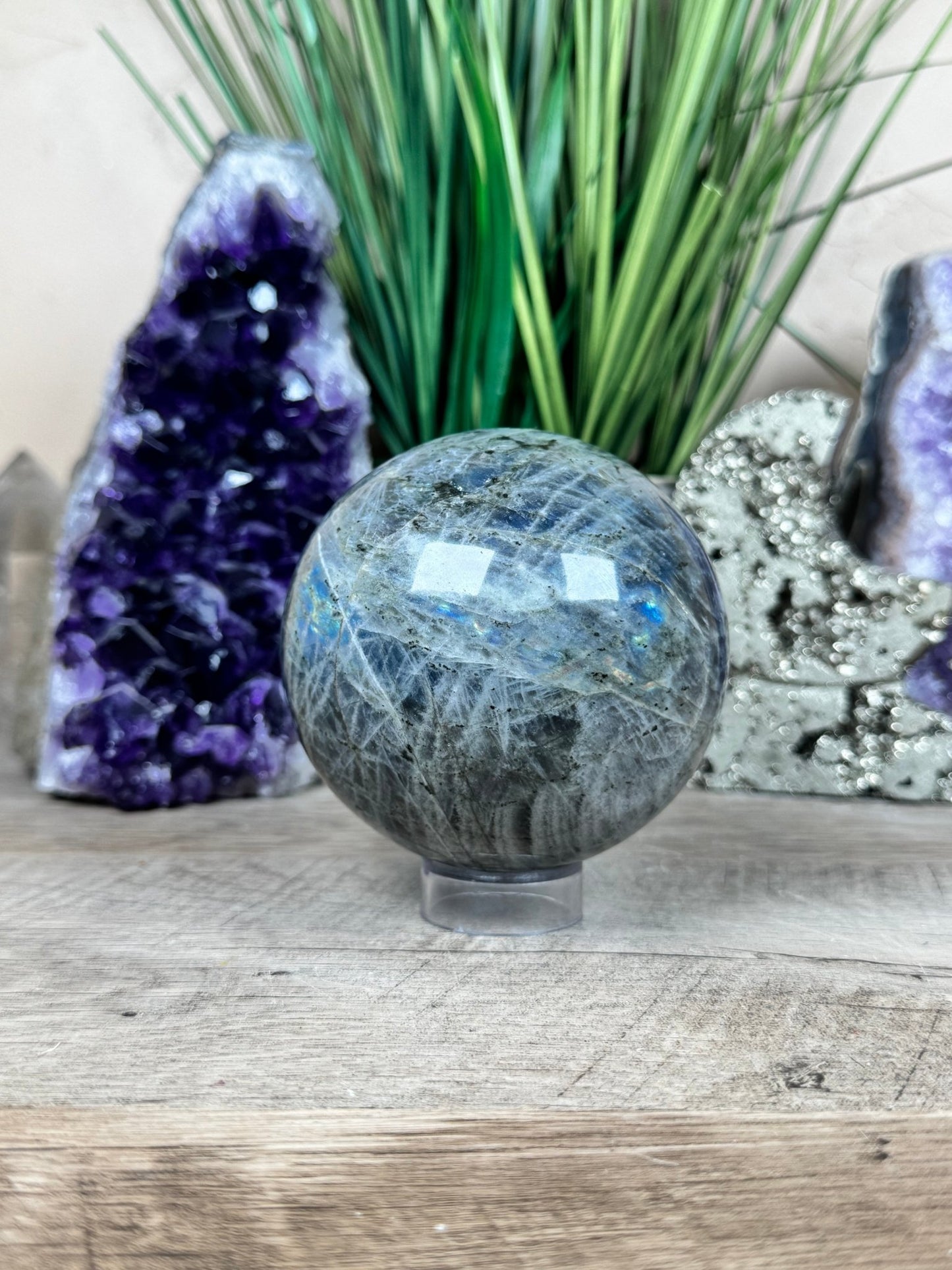 Purple Labradorite Sphere 85mm/3.3in - Purple Door Alchemy