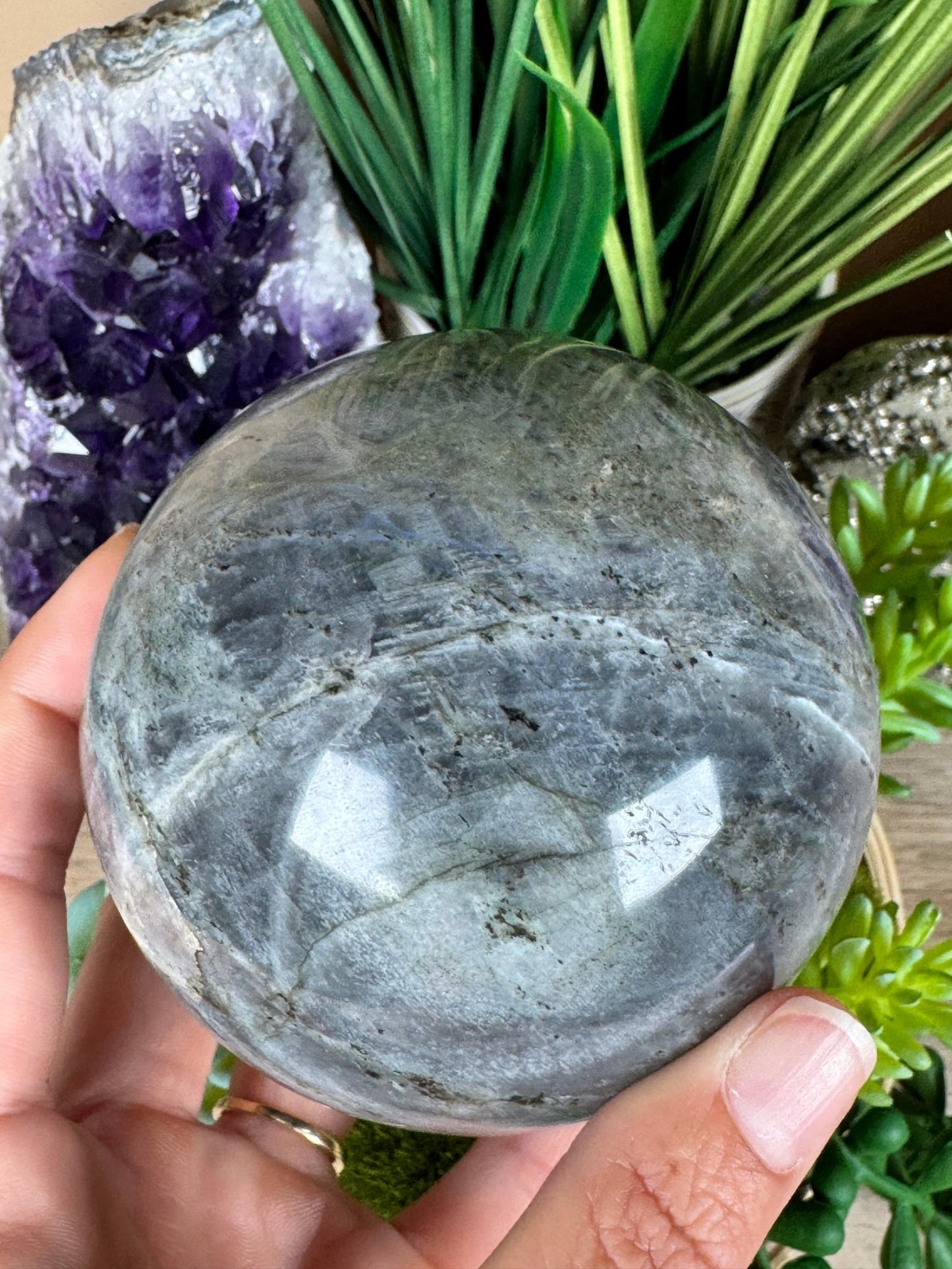 Purple Labradorite Sphere 85mm/3.3in - Purple Door Alchemy