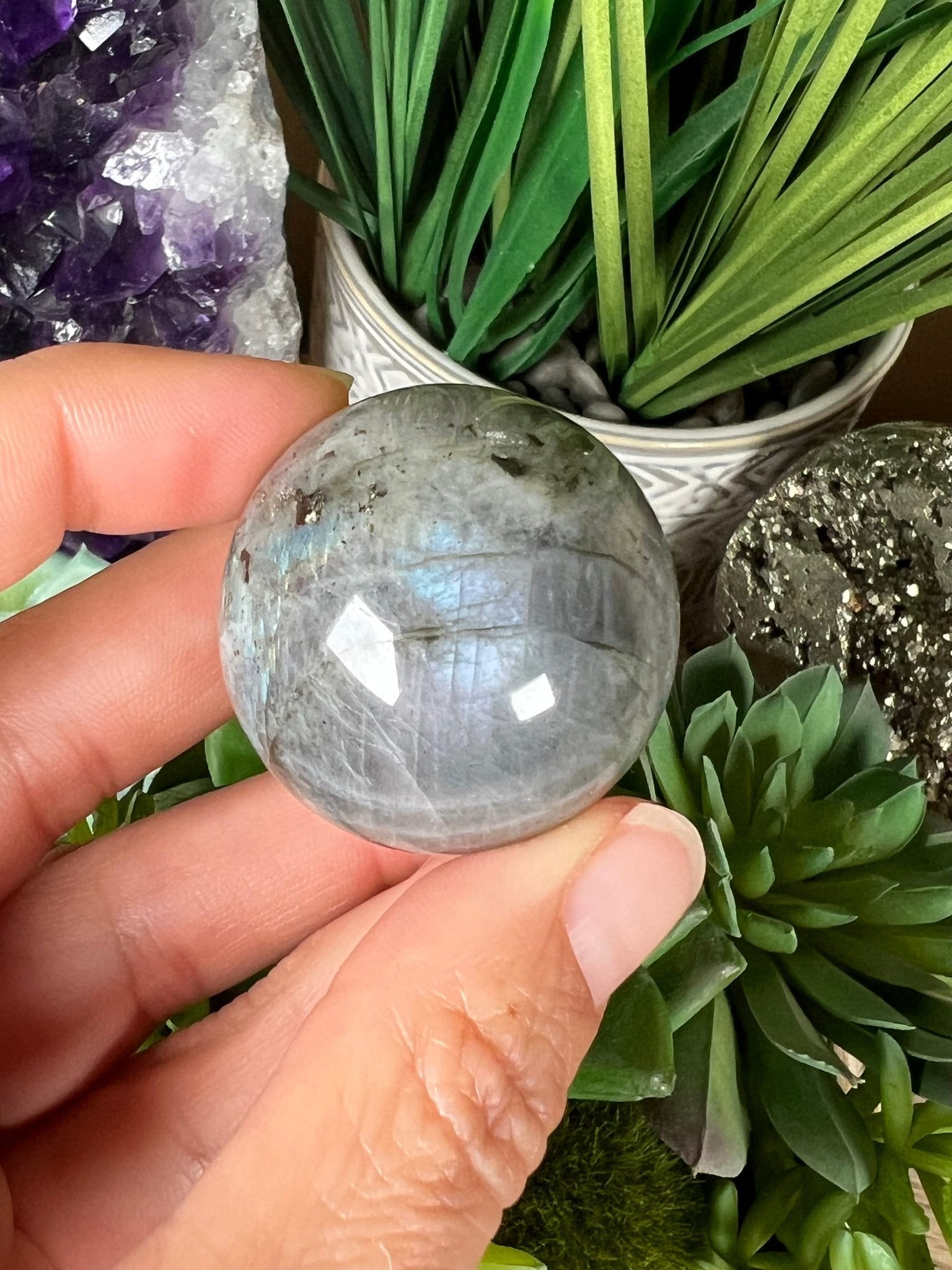 Purple Labradorite Sphere - Purple Door Alchemy