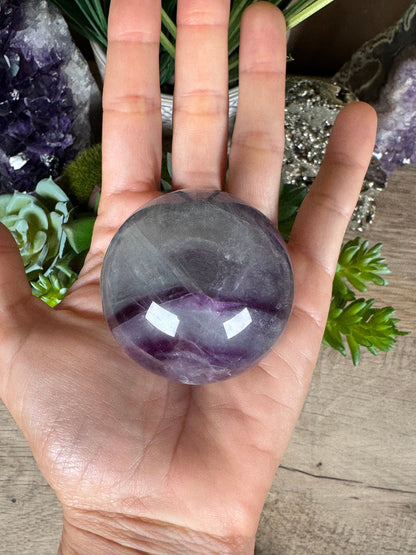 Rainbow Fluorite Sphere 50mm/ 2.06in - Purple Door Alchemy