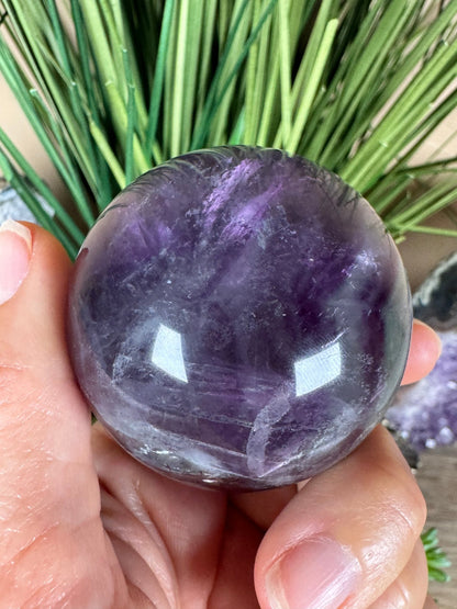 Rainbow Fluorite Sphere 50mm/ 2.06in - Purple Door Alchemy