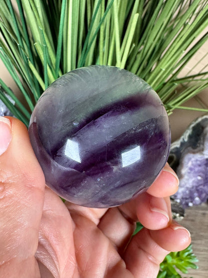 Rainbow Fluorite Sphere 50mm/ 2.06in - Purple Door Alchemy