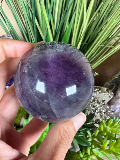 Rainbow Fluorite Sphere 60mm/ 2.38in - Purple Door Alchemy
