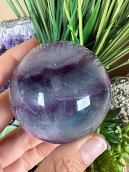 Rainbow Fluorite Sphere 60mm/ 2.38in - Purple Door Alchemy