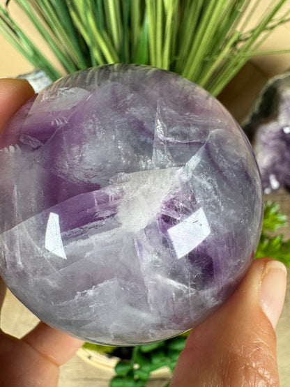 Rainbow Fluorite Sphere 66mm/ 2.63in - Purple Door Alchemy