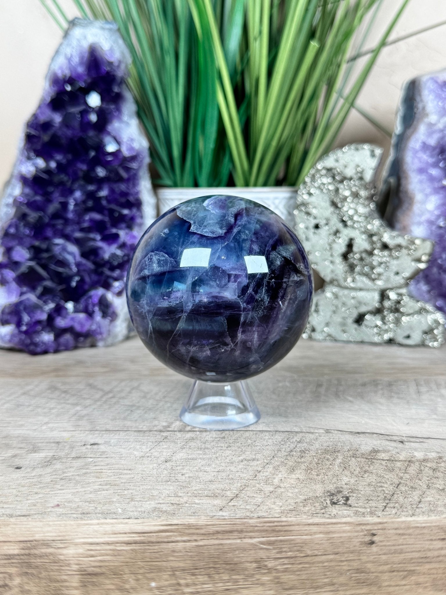 Rainbow Fluorite Sphere 72mm/ 2.83 - Purple Door Alchemy