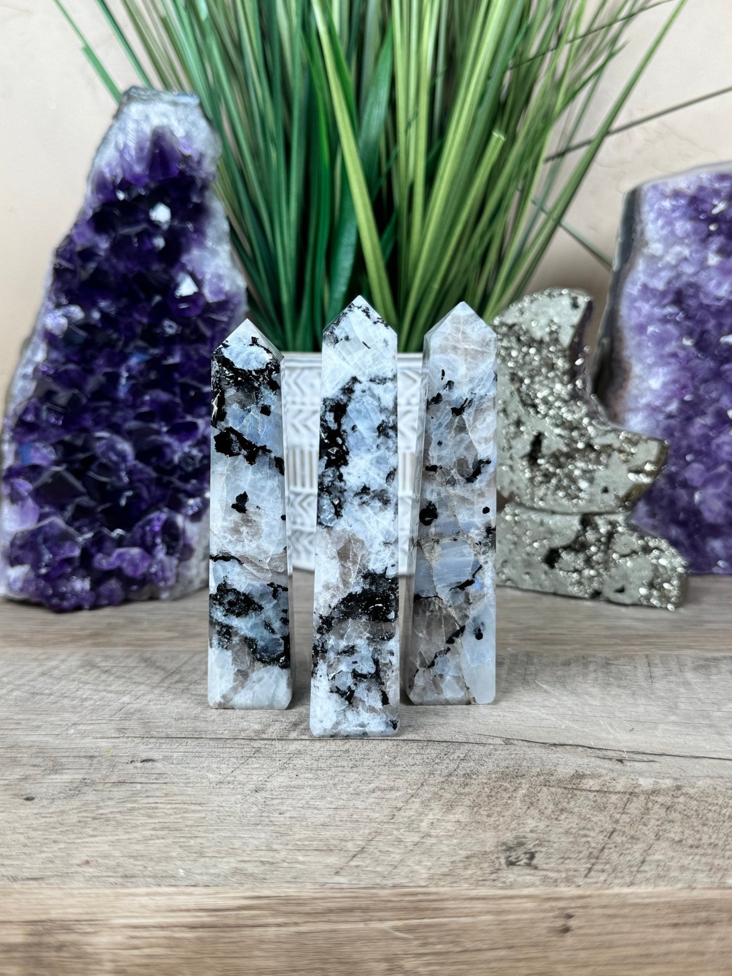Rainbow Moonstone Obelisk - Purple Door Alchemy